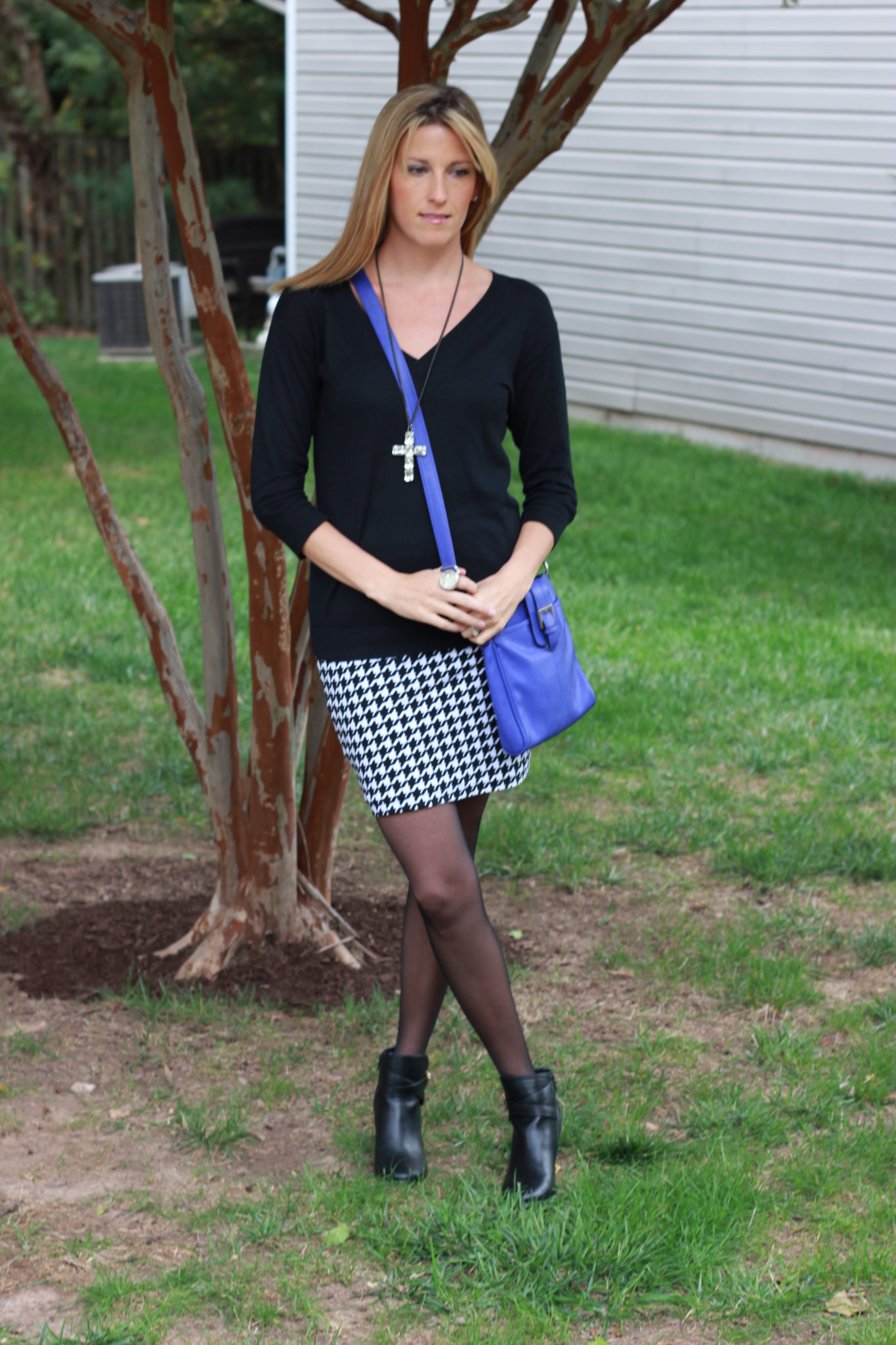Houndstooth Skirt