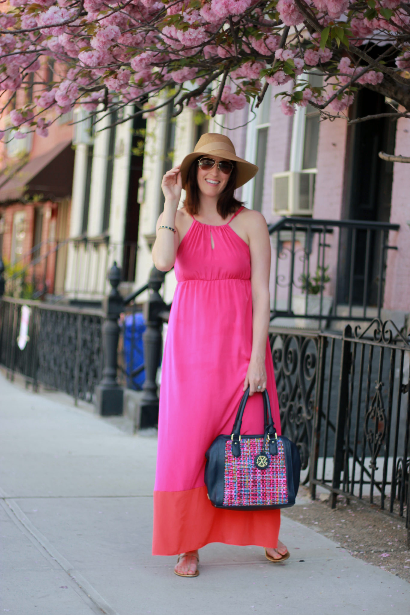 Color Blocked Maxi Dress