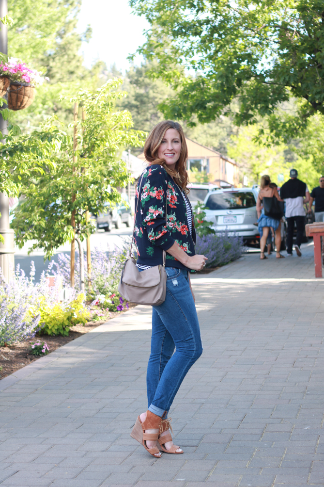 Floral Bomber Jacket