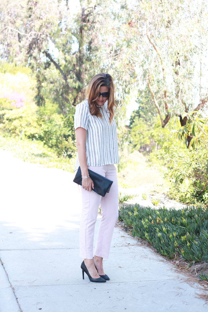 Blush Pants And Stripes
