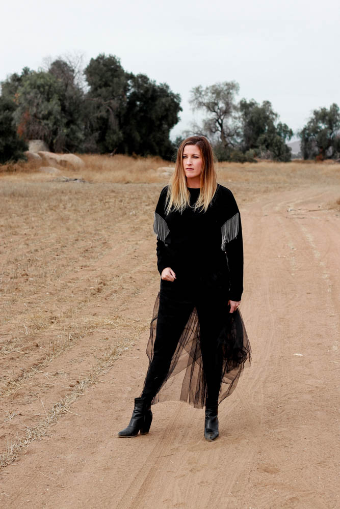 Black Sweatshirt and Tulle