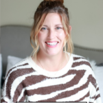 My Fave Beauty Products featured by popular US Beauty Blogger, The Fashionista Momma; Blonde woman close up