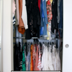 How To Organize Your Closet For A Small Space featured by popular US Style Blogger, The Fashionista Momma; organized closet.