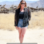 Must Wear Summer Trends featured by Popular US Style Blogger, The Fashionista Momma; woman wearing denim shorts and a shear top.