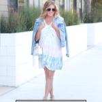 How To Wear Tie Dye In Your 30's featured by popular US Style Blogger, The Fashionista Momma; woman wearing tie dye dress from Shopbop.