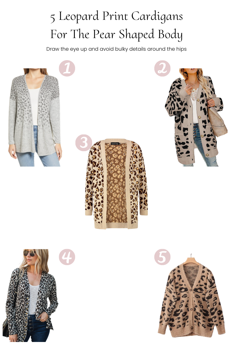 5 Leopard Print Cardigans for the Pear Shaped Body