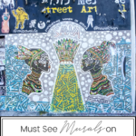 Top US Travel Blogger, Style And Wanderlust shares Must See Murals on Melrose in West Hollywood; street art in Los Angeles California.